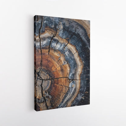 Petrified Wood Canvas Print | Ancient Tree Ring Wall Art | Abstract Organic Home Decor Boho