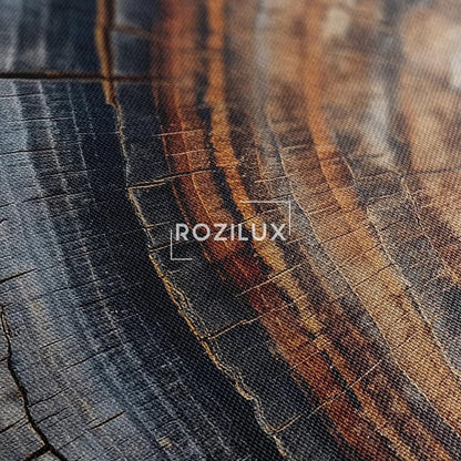 Tree Ring Canvas Print | Wood Grain Abstract Wall Art | Rustic Nature Decor | Orange Black Brown Earth Tones
