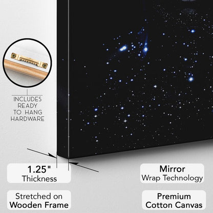 Cosmic Man Canvas Print | Galaxy Stars Body Art | Unique Portrait Wall Decor | Modern Art Gift