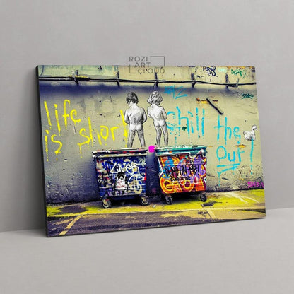 Banksy wall art print, street art prints, graffiti canvas art, high quality artwork, best friend gift, home decor modern art