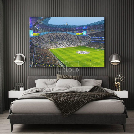 Tottenham hotspur stadium art print, sport canvas wall art decor, poster decor for home & office decoration, framed and ready to hang.