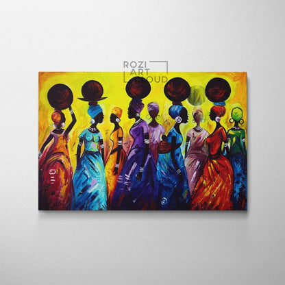 African art black woman art framed canvas print, home wall decor, extra large modern art, minimalist original trendy living room bathroom