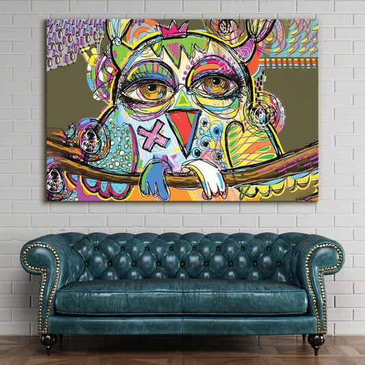 Pablo picasso print wall art framed poster, graffiti art prints, colorful abstract canvas prints, large modern art, wall decor living room