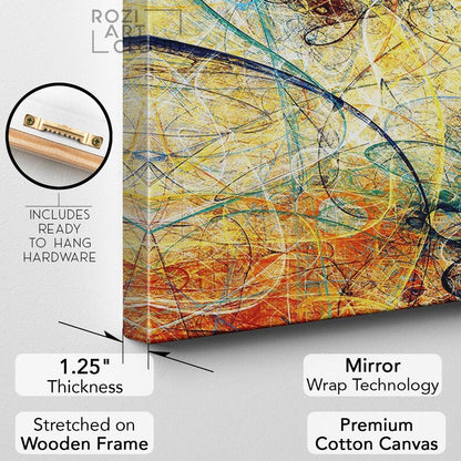 Graphic design wall art, colorful abstract canvas print, futuristic art print, large modern art, wall decor living room