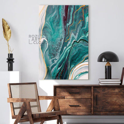 Abstract minimalist wall art, framed canvas print, modern extra large poster print home decor,
