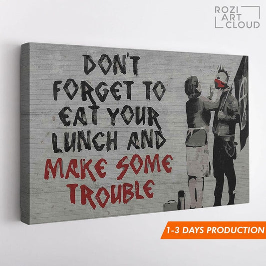 Banksy wall art print, graffiti canvas art, home decor modern art, street art prints, best friend gift, high quality artwork