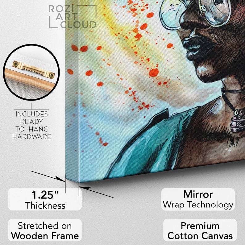 African american black woman wall art, modern extra large abstract colorful canvas poster prints, elegant living room design, modern luxury