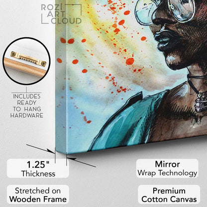 African american black woman wall art, modern extra large abstract colorful canvas poster prints, elegant living room design, modern luxury