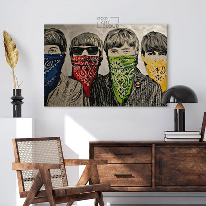 Banksy wall art print, graffiti canvas art, best friend gift, home decor modern art, street art prints, high quality artwork