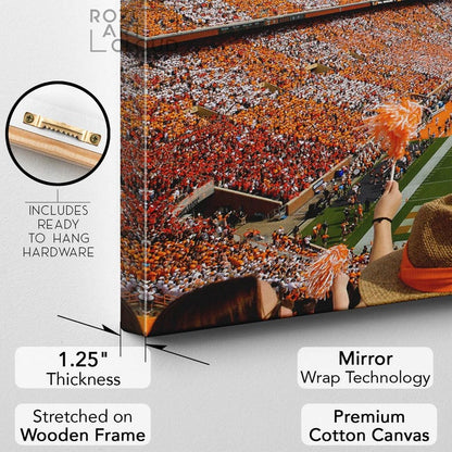 Tennessee vols wall art framed canvas print, university of tennessee neyland stadium poster