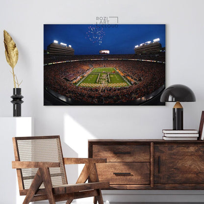 Tennessee vols wall art framed canvas print, university of tennessee neyland stadium poster