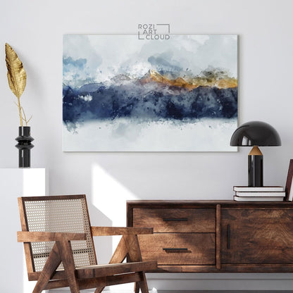 Minimalist abstract wall art framed canvas print rozi