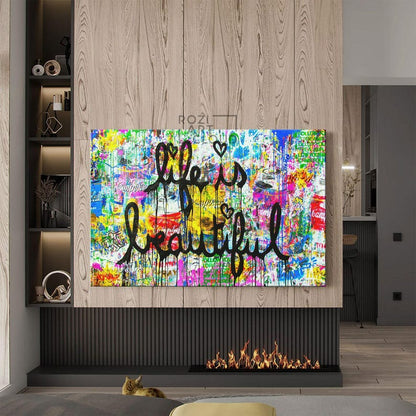 Banksy wall art print, pop art graffiti canvas, street art prints, high quality modern artwork