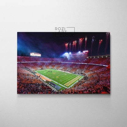 Tennessee vols wall art framed canvas print, university of tennessee neyland stadium poster
