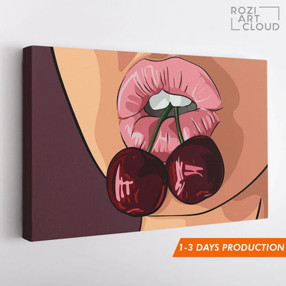 Sexy wall art, contemporary illustration art prints, large wall art for living room, woman canvas art, best friend gifts
