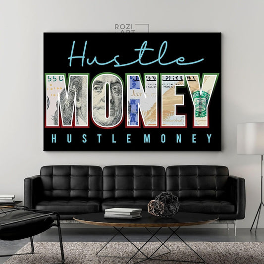 Motivational wall decor, luxury bedroom interior decor, modern wall art for living room, money wall art, illustration art prints