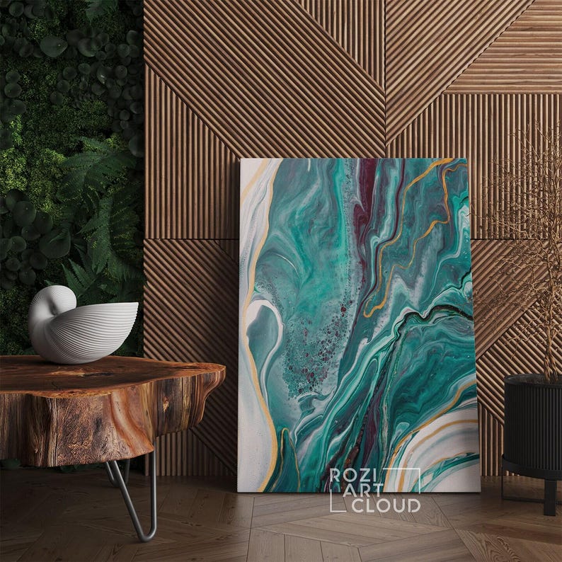 Abstract minimalist wall art, framed canvas print, modern extra large poster print home decor,