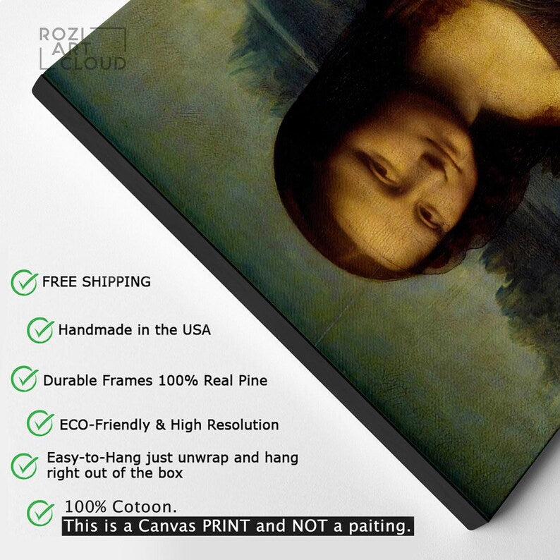 Mona lisa dollar pop art, street art canvas, modern mid century modern poster, framed canvas print for wall decor, man cave artwork