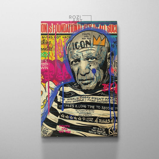 Pablo picasso pop art, modern street graffiti print, trendy pop art culture, modern wall art decor, living room hangings, bedroom posters