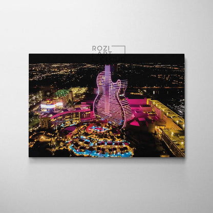 Hard Rock Casino & Hotel, Hollywood Florida canvas prints wall art, poster decor, city artwork