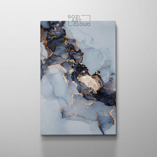 Abstract canvas wall art, luxury bedroom interior decor, modern wall art for living room, best friend gifts, marble art prints