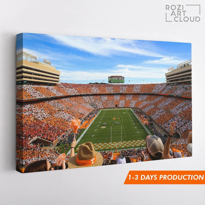 Tennessee vols wall art framed canvas print, university of tennessee neyland stadium poster