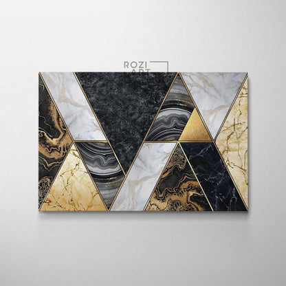 Black and gold wall art, abstract marble canvas art, artwork for living room, contemporary art prints, large modern art, home gift