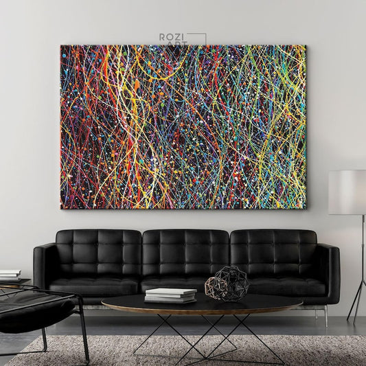 Minimalist abstract wall art, extra large modern art, street art framed canvas poster print for living room, bedroom, office, home decor