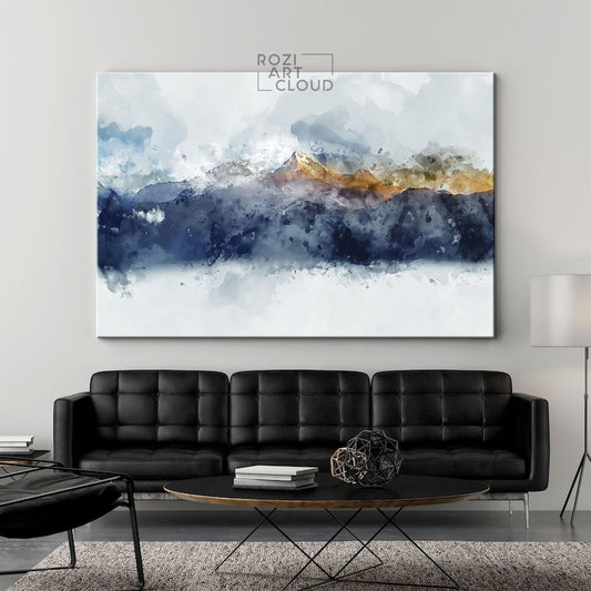 Minimalist abstract wall art framed canvas print rozi