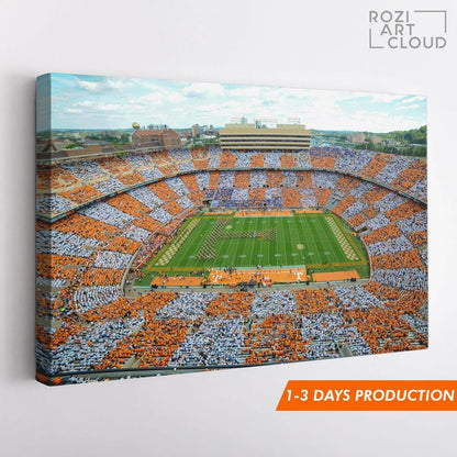 Tennessee vols wall art framed canvas print, university of tennessee neyland stadium poster