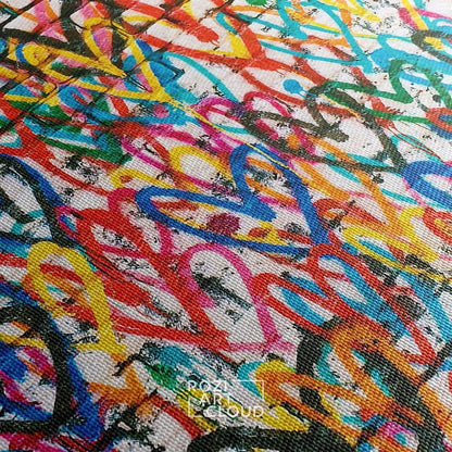 Abstract love wall prints canvas poster for bedroom, street art canvas, pop culture canvas decor, guest room interior, pop art