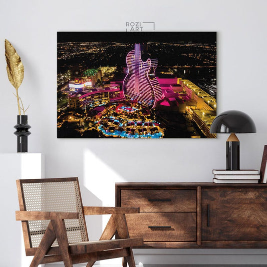 Hard Rock Casino & Hotel, Hollywood Florida canvas prints wall art, poster decor, city artwork